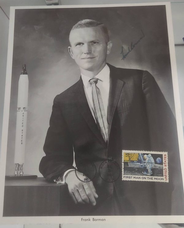 A signed photograph of Frank Borman.