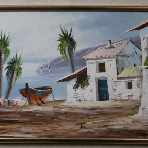 Painting of the Spanish seaside