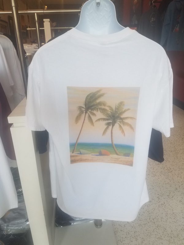 Palm Trees blowing in the wind on a t-shirt
